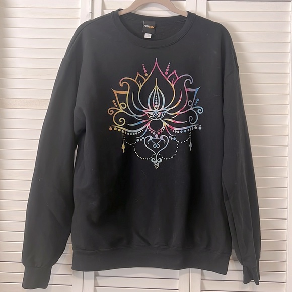 Fifth Sun Sweaters - Black hoodie medallion